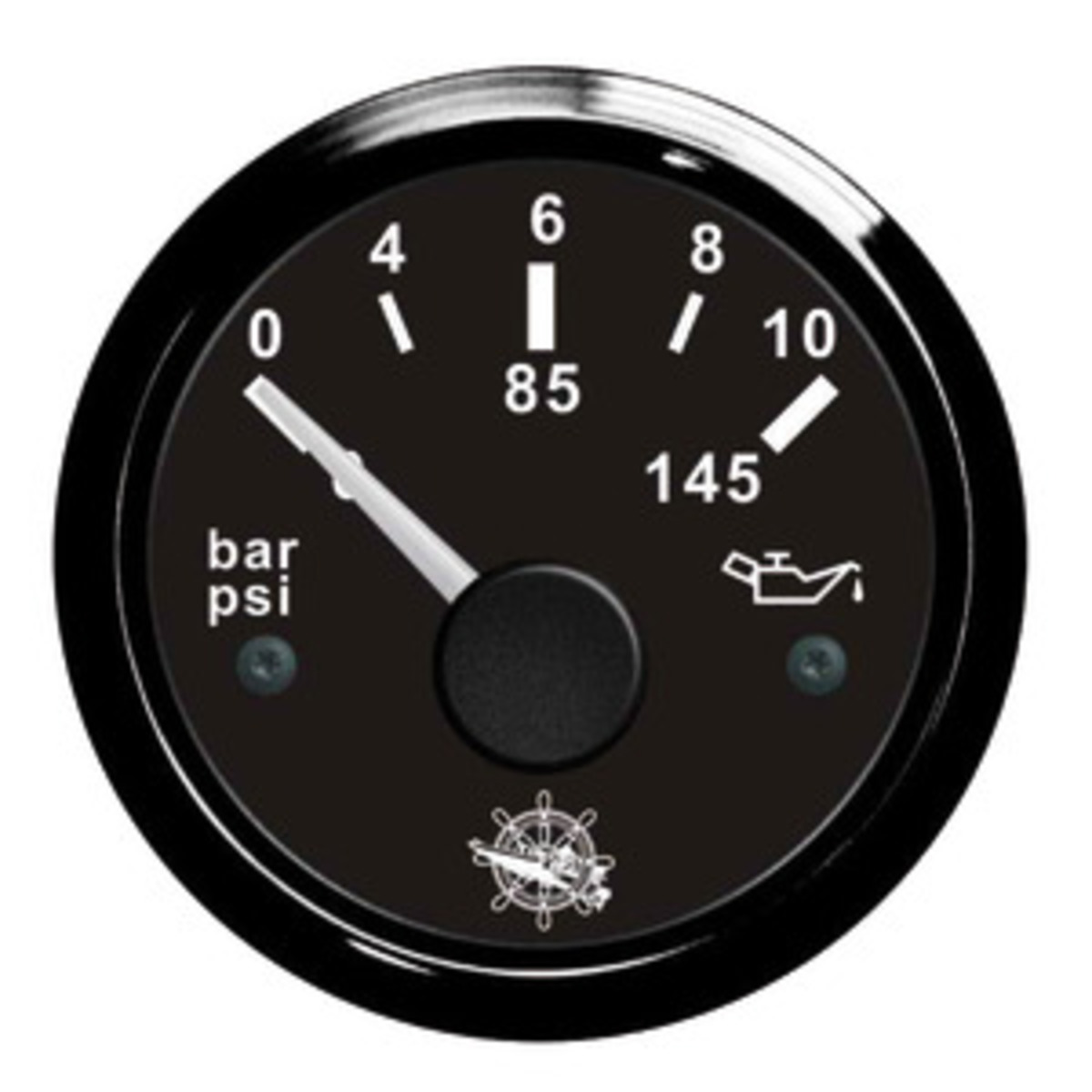 Osculati Oil Pressure Indicator - Oil pressure indicator 0/10 bar black/black