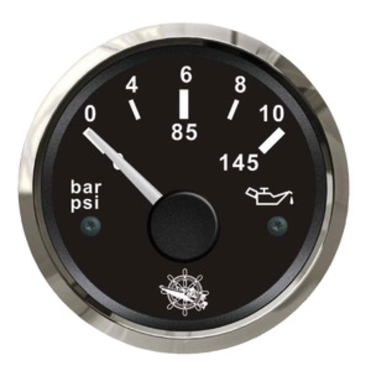 Osculati Oil Pressure Indicator - Oil pressure indicator 0/10 bar black/glossy