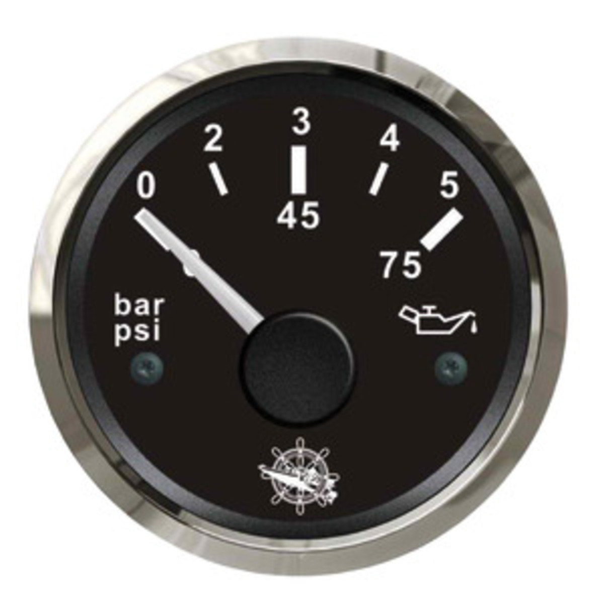 Osculati Oil Pressure Indicator - Oil pressure indicator 0/5 bar black/glossy