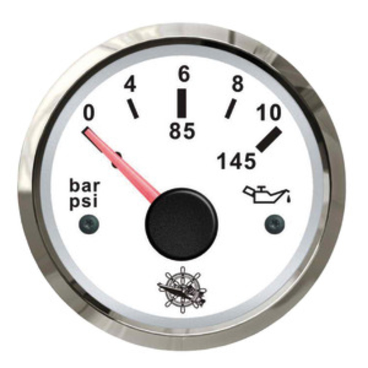 Osculati Oil Pressure Indicator - Oil pressure indicator 0/10 bar white/glossy