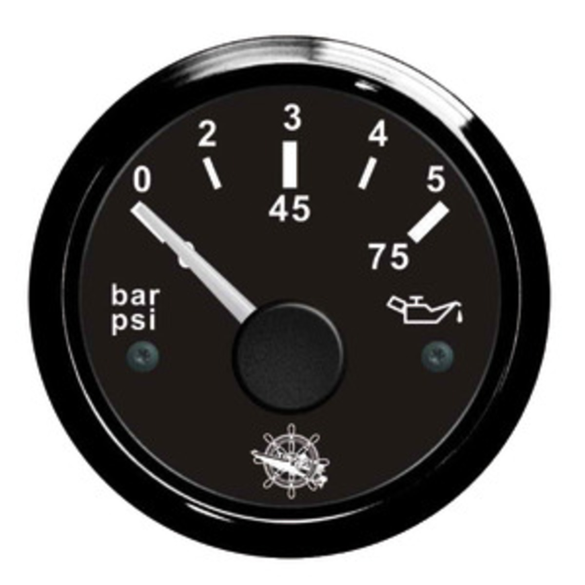 Osculati Oil Pressure Indicator - Oil pressure indicator 0/5 bar black/black