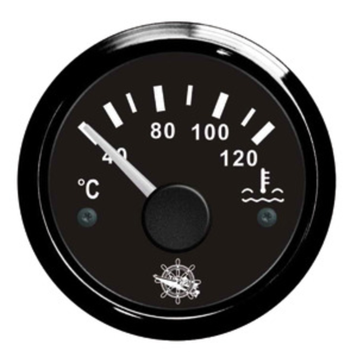 Osculati Water Temperature Gauge - Water temperature gauge 40/120° black/black