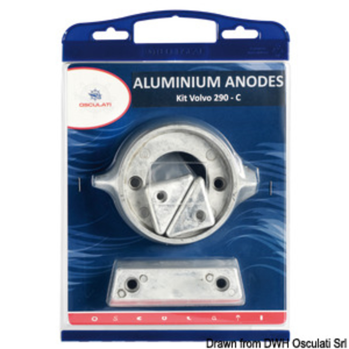 Kit d'anodes Osculati pour moteurs Volvo interchangeables avec les originaux - Kit zinc Volvo 290