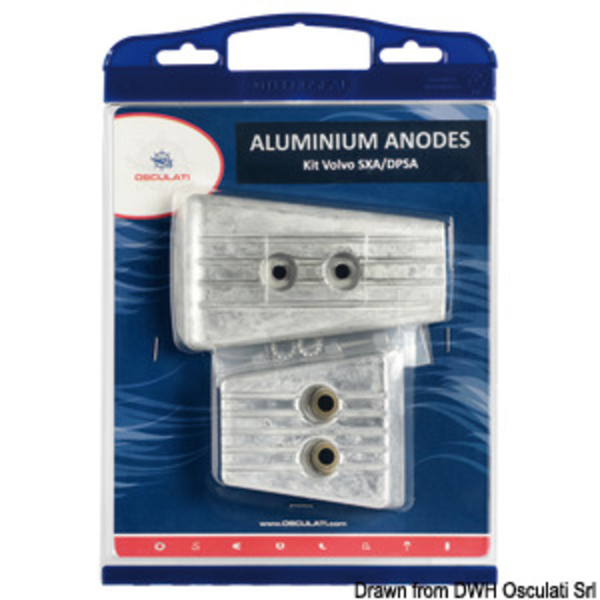 Kit d'anodes Osculati pour moteurs Volvo interchangeables avec les originaux - Kit aluminium Volvo SX-A-DPS