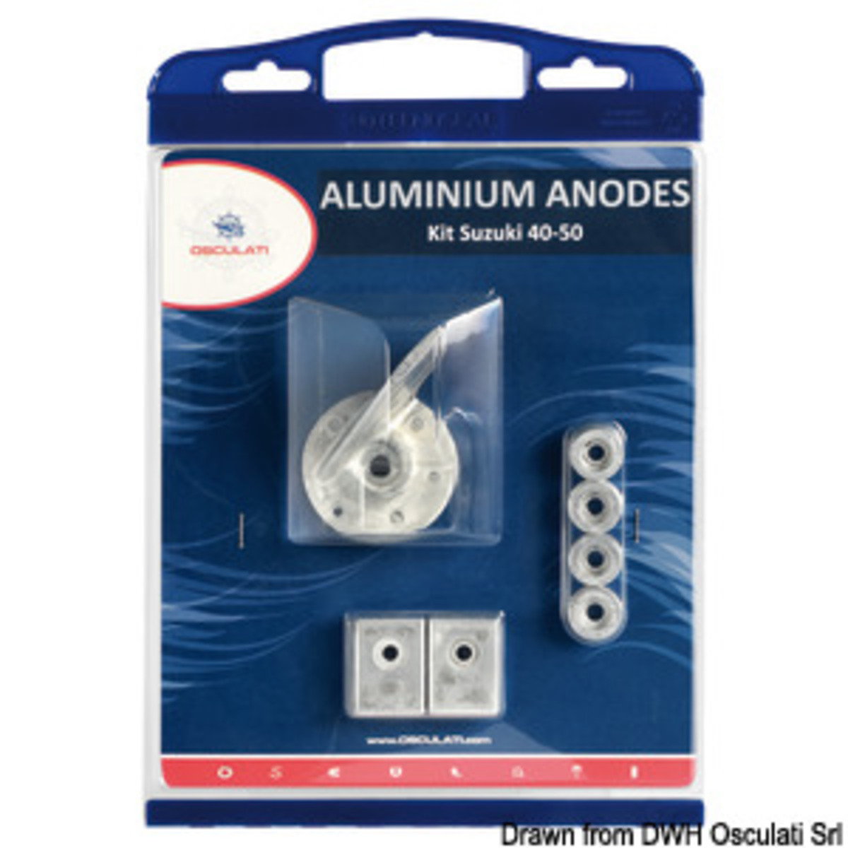 Kit de beso de ánodo Suzuki - Kit de ánodos de aluminio Suzuki 40/50 HP