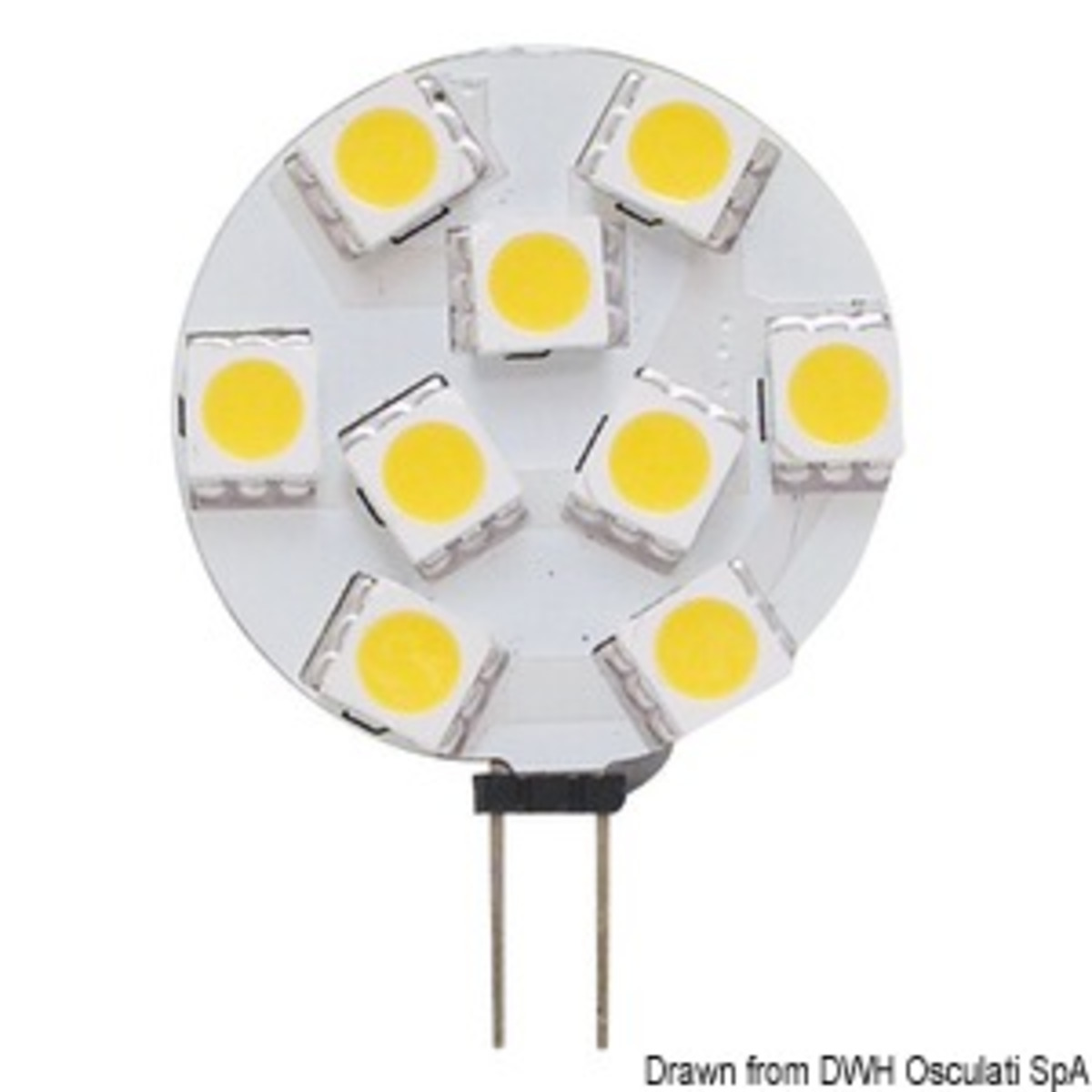 Osculati Ampoule LED SMD Douille G4 - Ampoule LED SMD G4 12/24 V connexion latérale