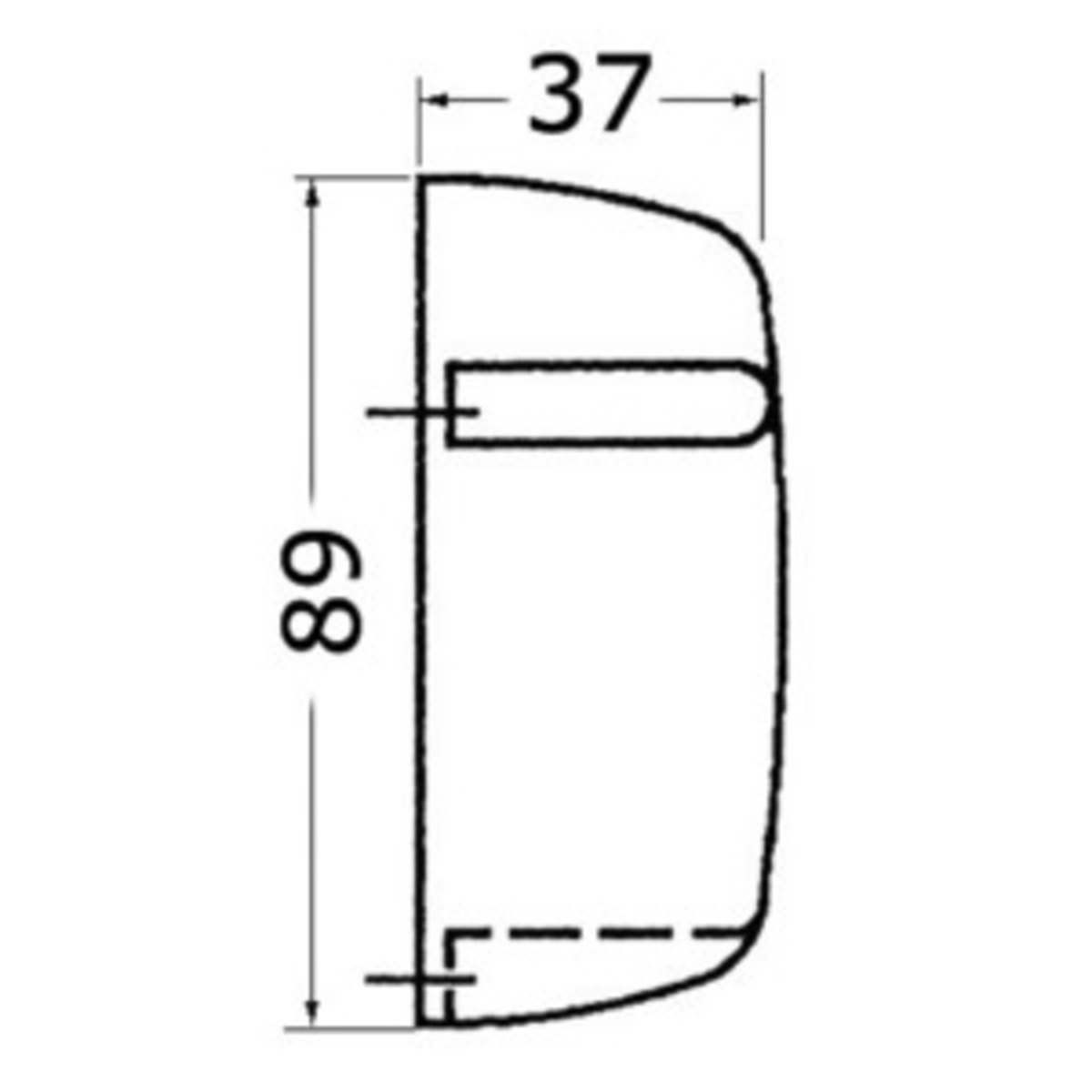 Osculati Courtesy Light Watertight Light With Clear Plexiglas Lens - Watertight Courtesy light 12 V