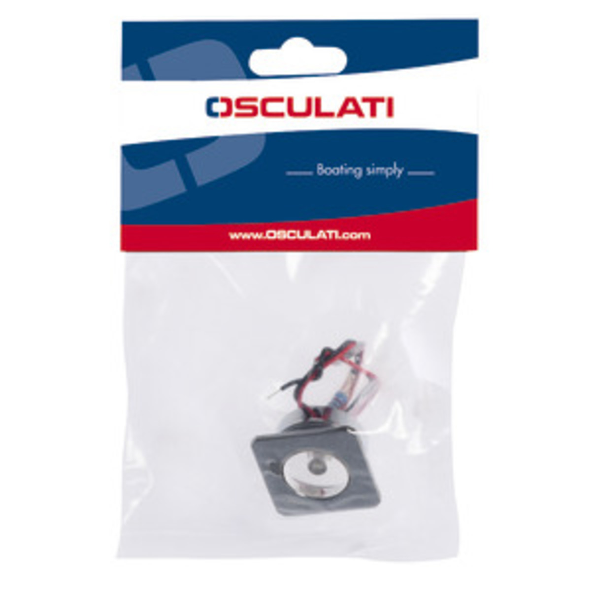 Osculati Led Courtesy Light For Recess Mounting - Frontal Orientation - LED courtesy light square/blue