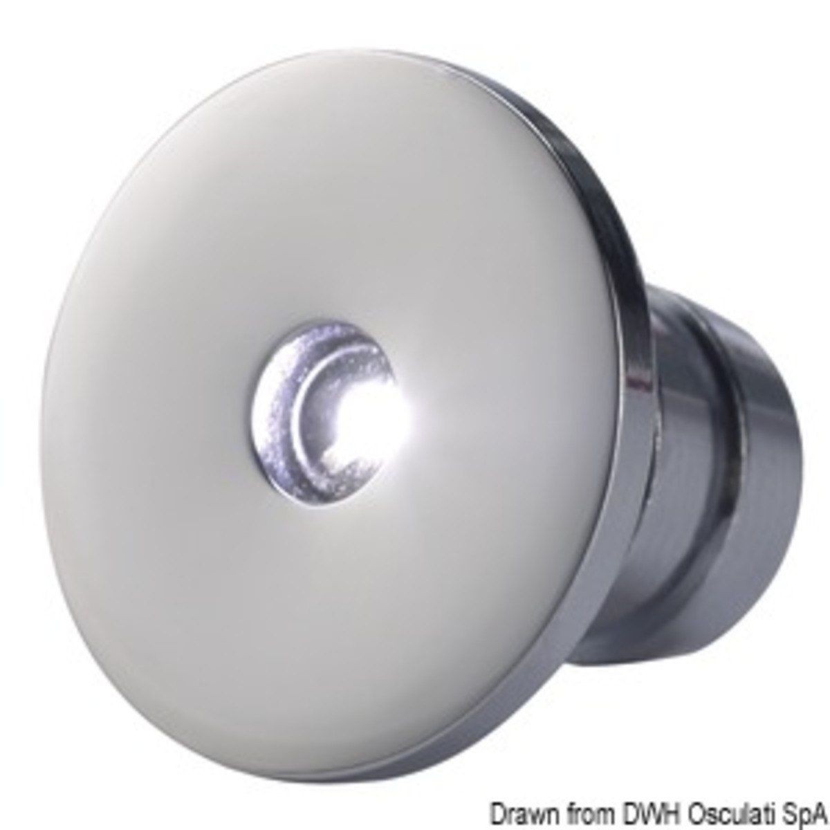 Osculati Apus-r Led Courtesy Light For Recess Mounting - Frontal Orientation - Apus-R LED courtesy light blue