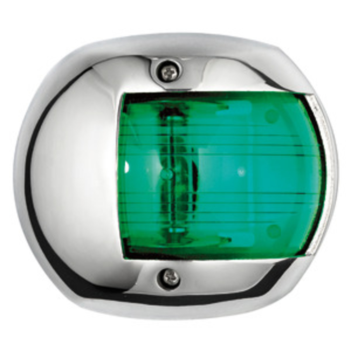 Osculati Compact 12 Navigation Lights Made Of Mirror-polished Aisi316 Stainless Steel - Compact 12 AISI 316/112.5° green navigation light