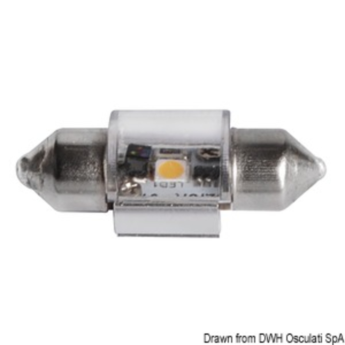 Osculati Compact 12 Led Navigation Lights Made Of Mirror-polished Aisi316 Stainless Steel - White/green LED bulb