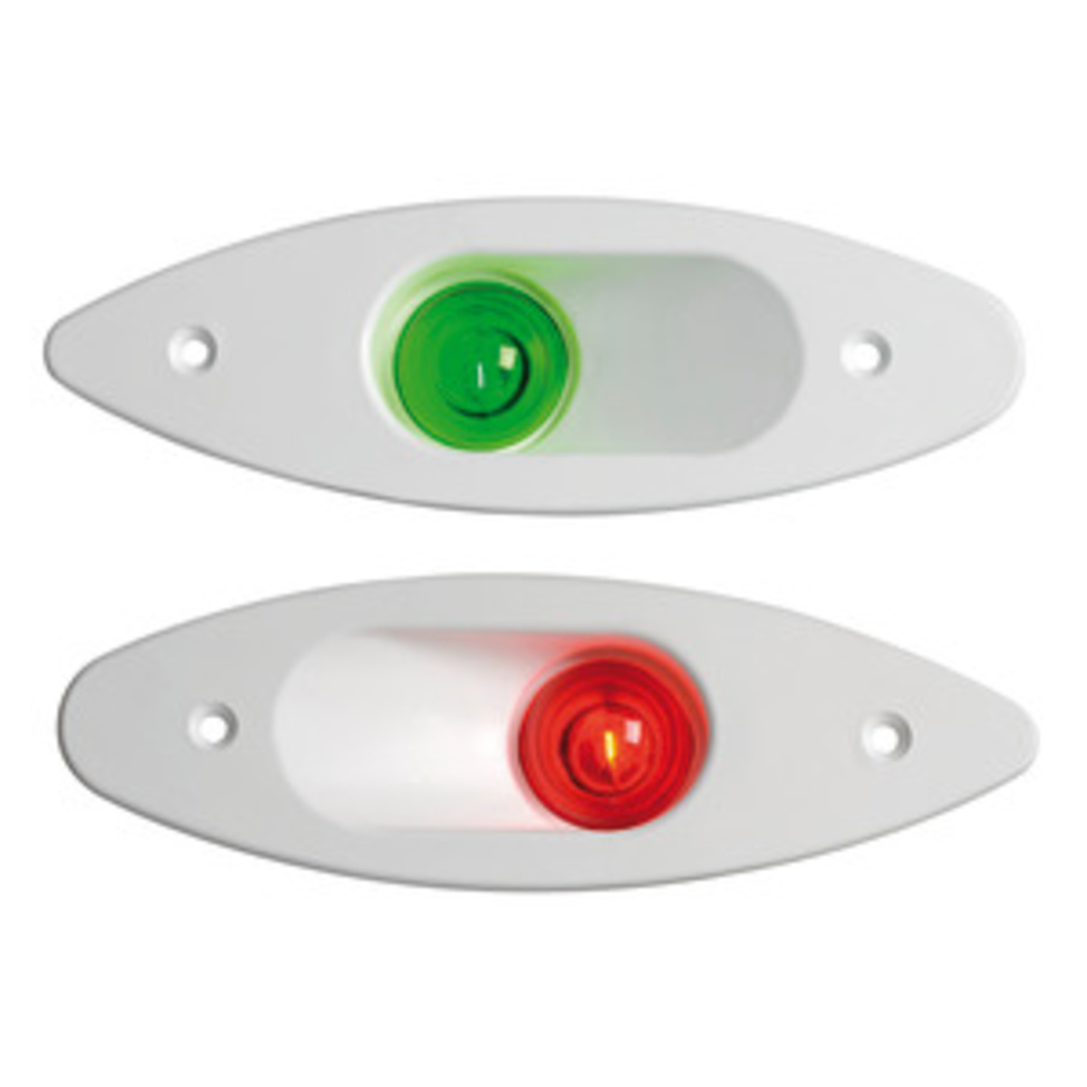 Osculati Luci Di Via Laterali Ad Incasso En Abs - Luminaire ABS encastrable vert/blanc