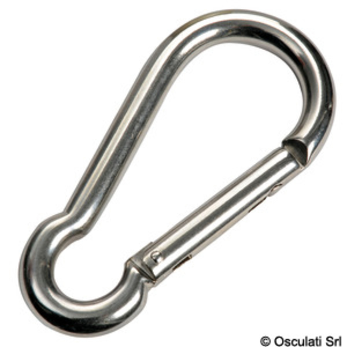 Osculati-Karabiner aus Edelstahl Aisi 316 mit Verschluss ohne Vorsprung - Edelstahlkarabiner ohne 5 mm Überstand