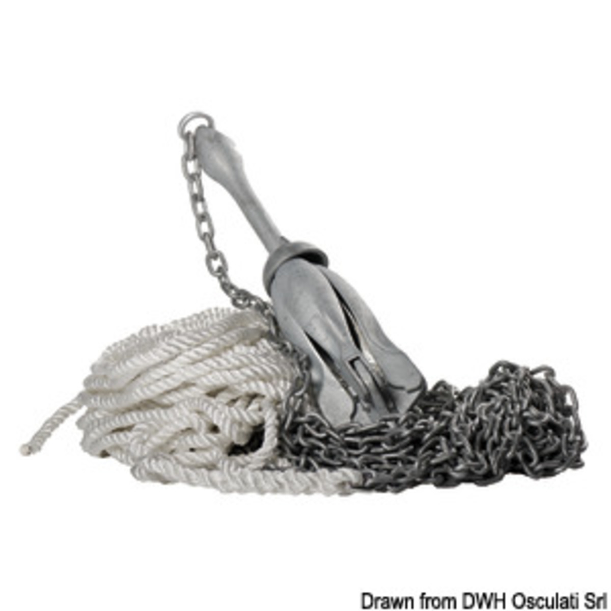 Osculati Anchor Rode Set: Linechainconnector And Anchor - Grapnel anchor package 4 kg