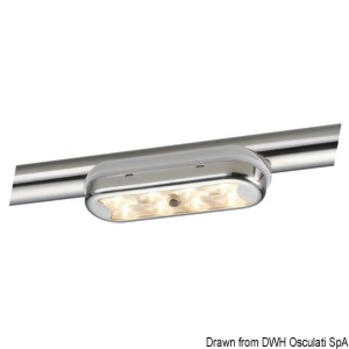 Osculati Bimini Compact Overhead Led Light - Bimini compact overhead 8 HD LEDs Curved bottom w/switch