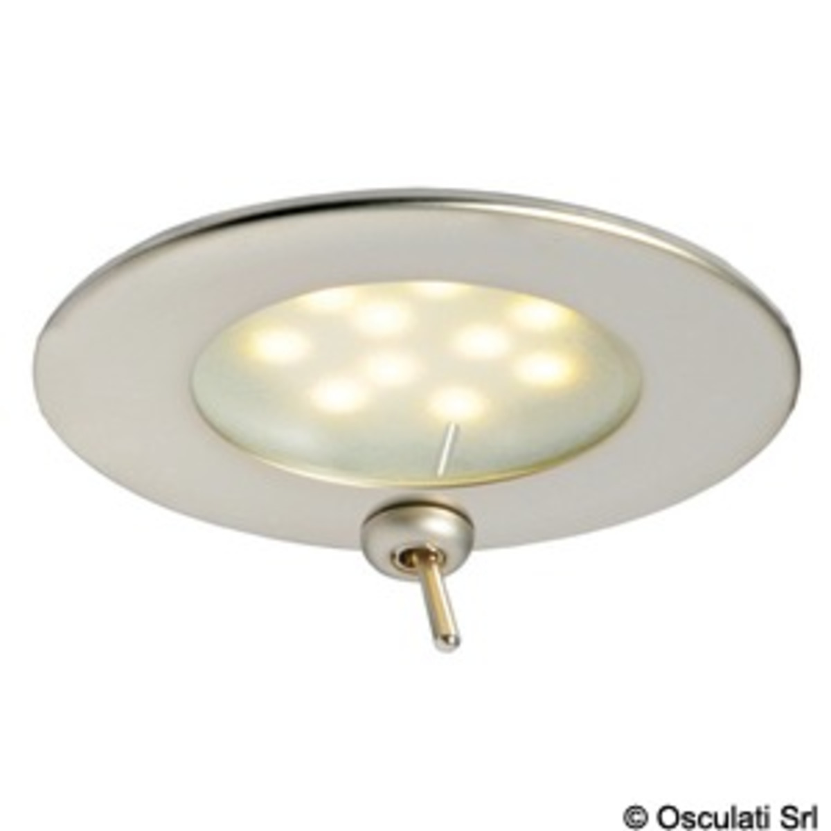 Osculati Plafonnier LED Encastrable Atria - Plafonnier LED Adria satiné avec interrupteur