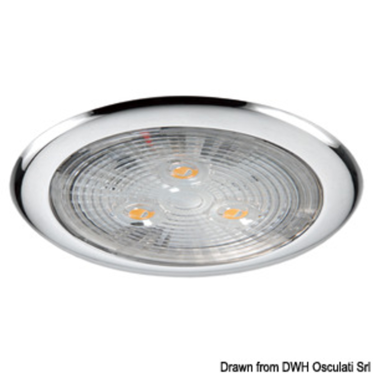 Osculati Led Ceiling Lightrecessless Version - Ceiling light w/ 3 white LEDs