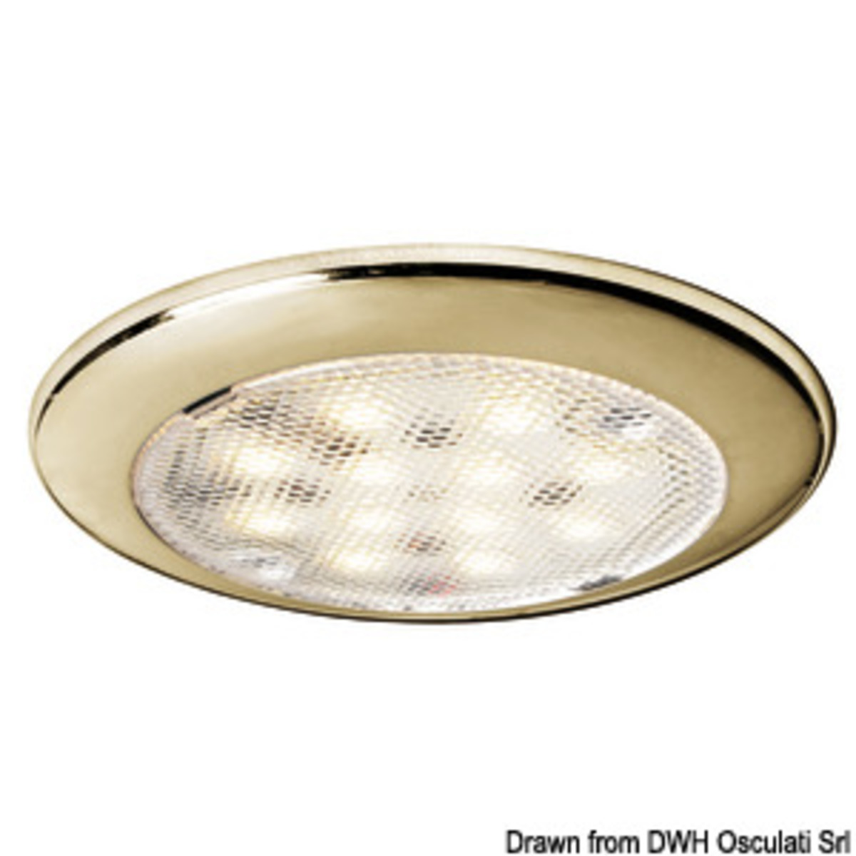 Osculati Procion Led Ceiling Lightrecessless Version - Procion LED golden ceiling light recessless