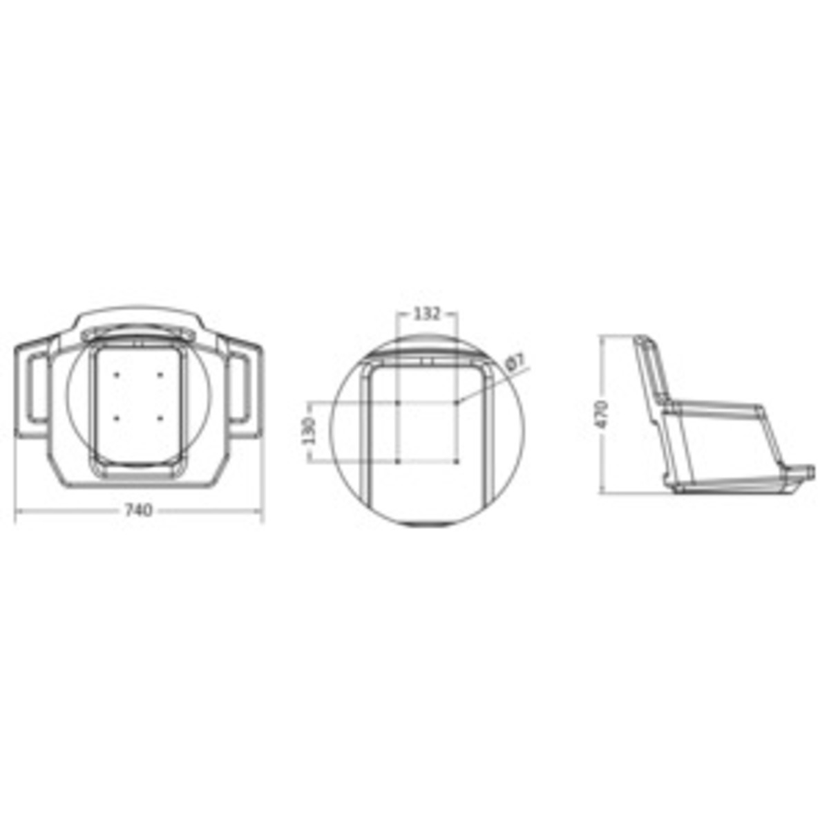 Osculati Seat - Seat frame only for 48.680.10