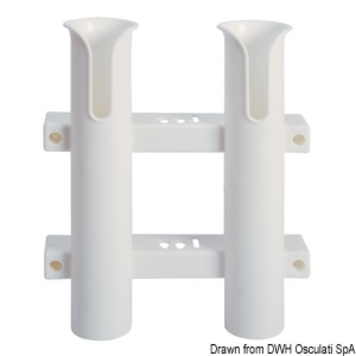 Osculati Plastic Fishing Rod Holder For Bulkhead Mounting - Wall mounting plastic rod halter Nr. 2 rods