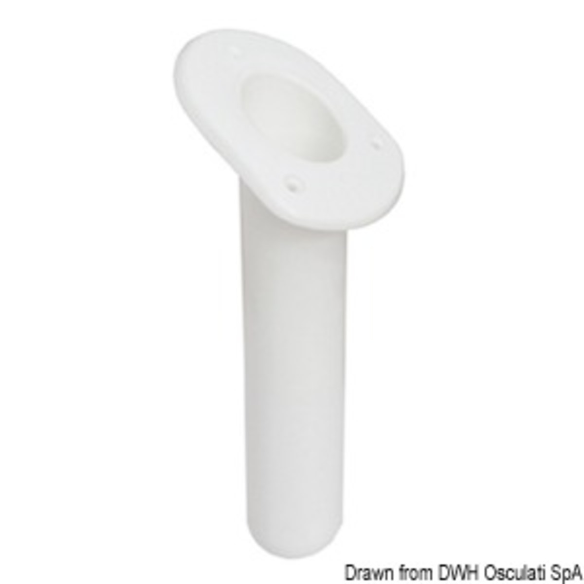 Osculati Uv-stabilized Polyethylene Fishing Rod Holder - UV-stabilized polyp. rod holder oval white 240mm