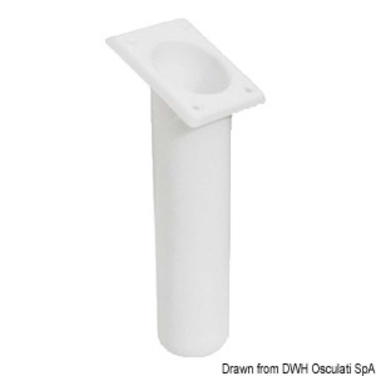 Osculati Uv-stabilized Polyethylene Fishing Rod Holder - UV-stabilized polyp. rod holder square white 240mm