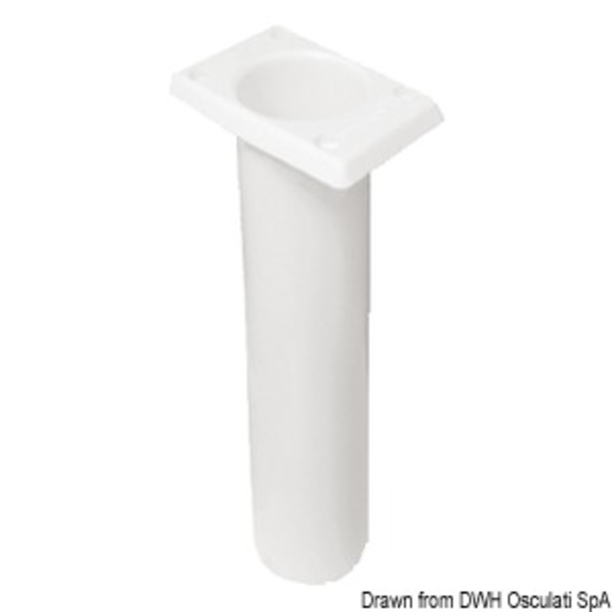 Osculati Uv-stabilized Polyethylene Fishing Rod Holder - UV-stabilized polyp. rod holder square white 230mm