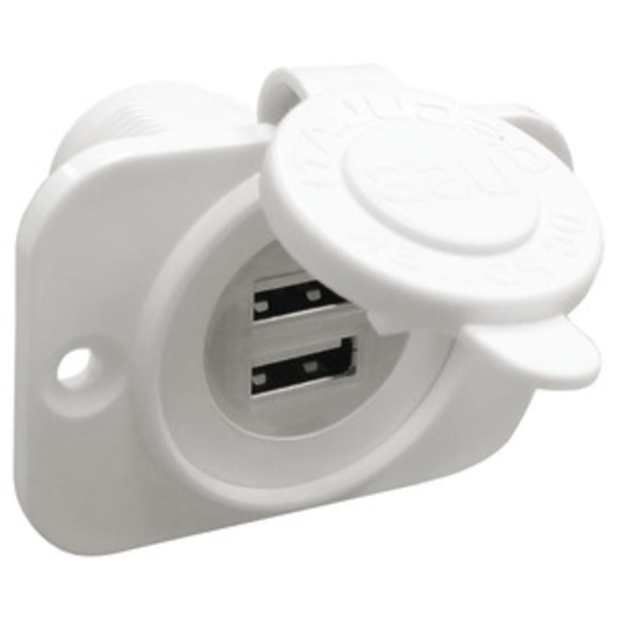 Osculati Lighter And/or Usb Socket - Double USB socket  white rear nut + panel