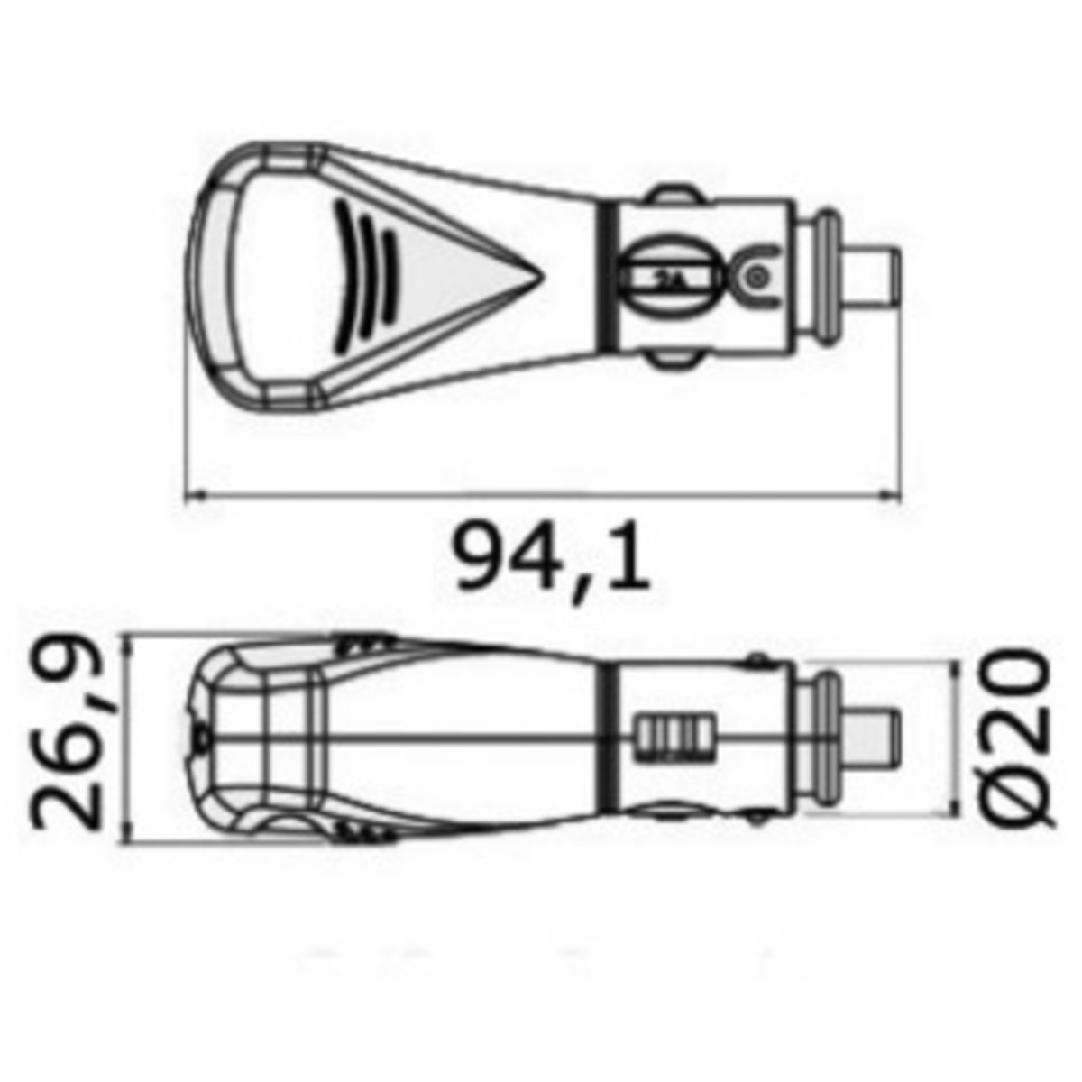 Osculati 12/24v Usb Plugs - Plug with USB connection