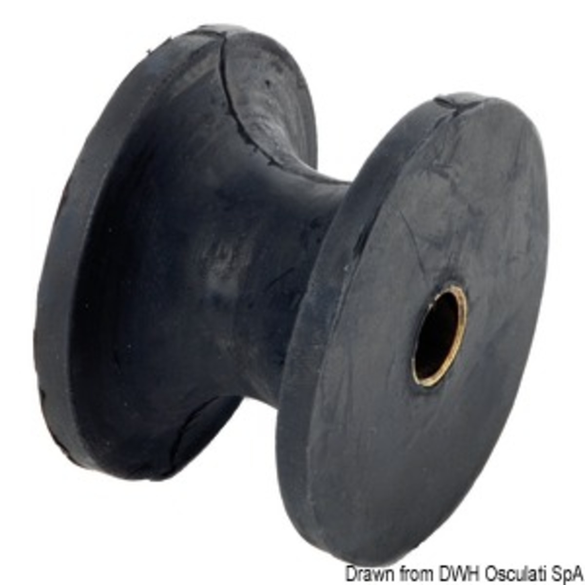 Osculati Hard Rubber Spare Sheave For Rollers - Spare pulley for bow roller