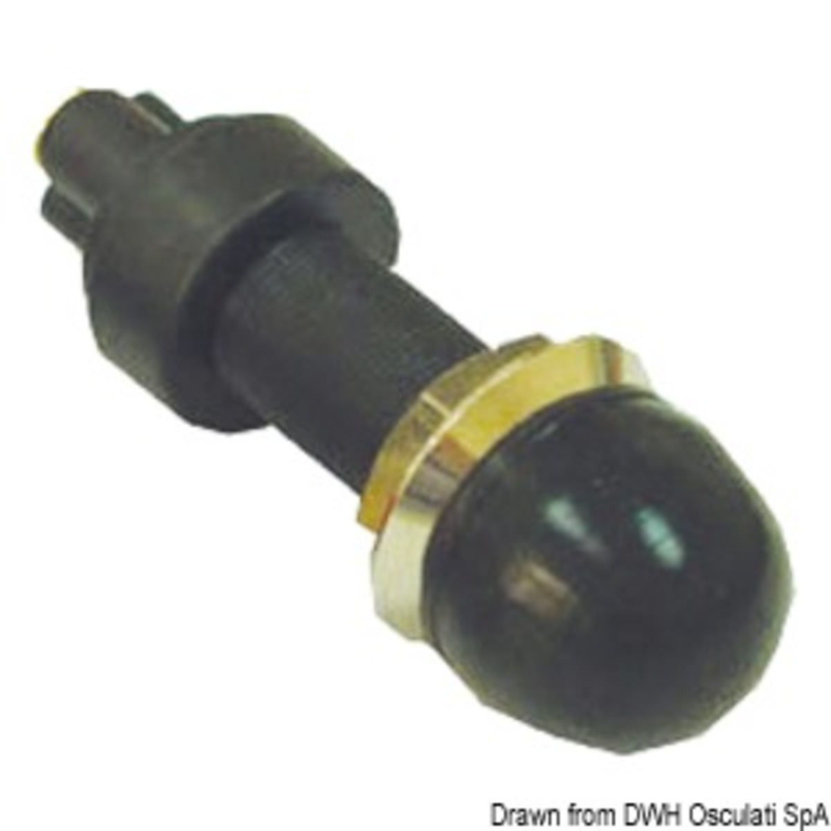 Osculati Push Button - Watertight brass push button black