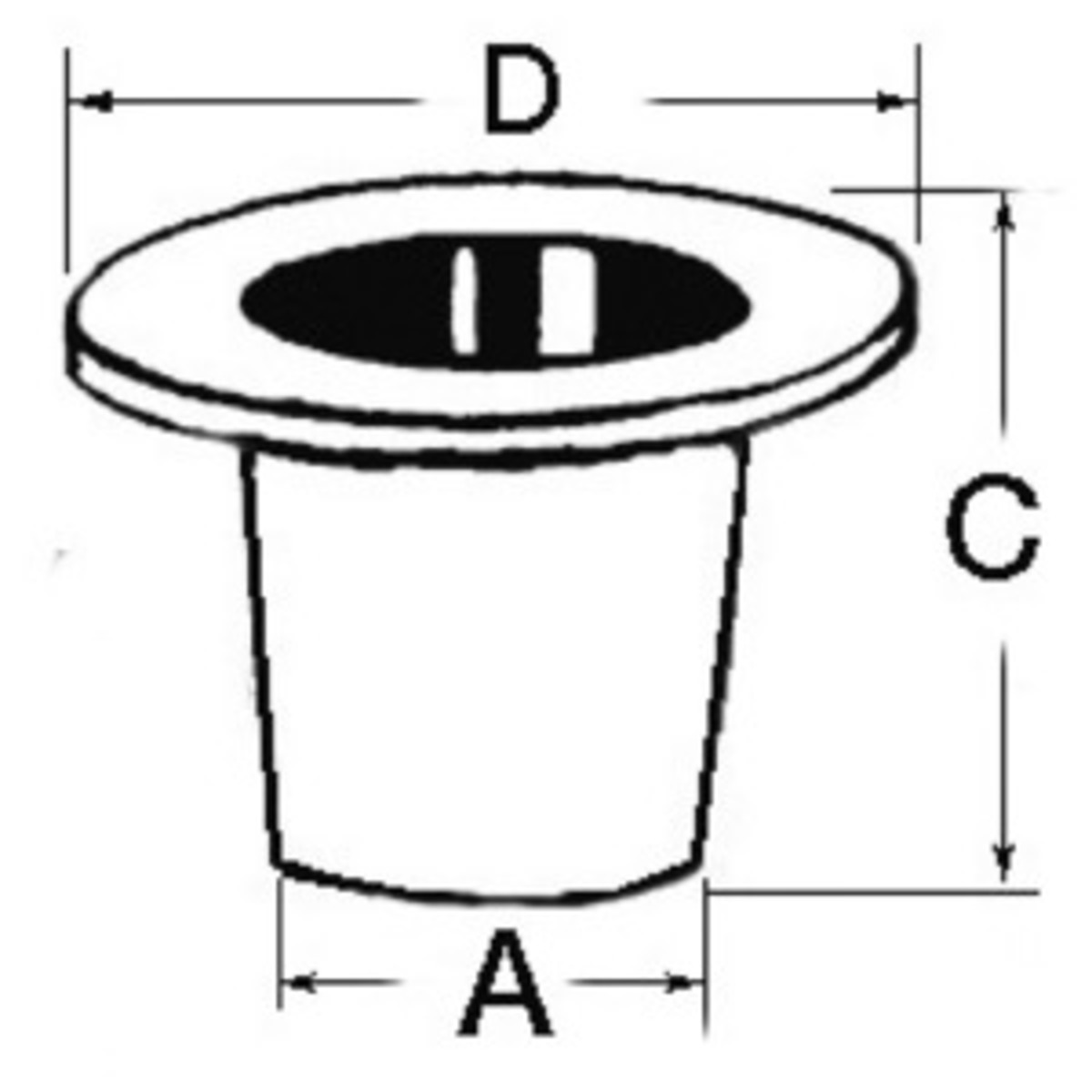 Osculati White Plastic Threaded Skin Fittings - Threaded seacock white plastic 3/4inch