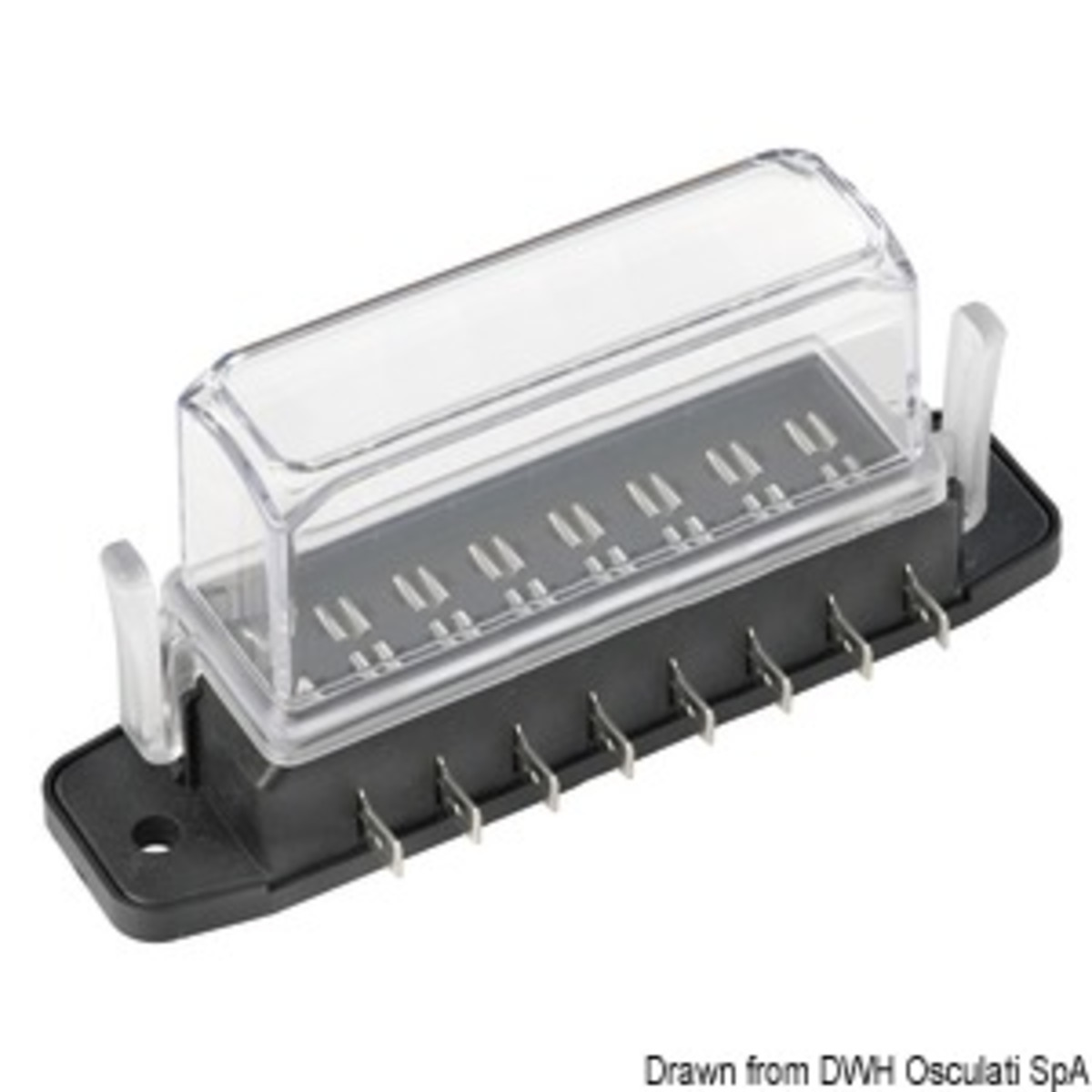 Osculati Watertight Blade Fuse Holder With Deep Lid - Watertight blade fuse holder deep lid 8 seats