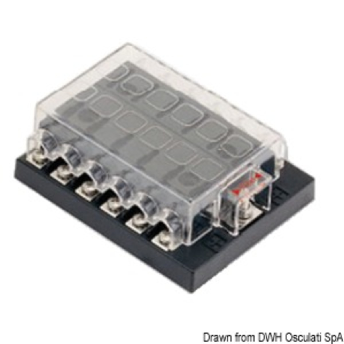 Osculati Standard Blade Fuse Holder Box With Common Positive - Blade fuse holder box 12 seats