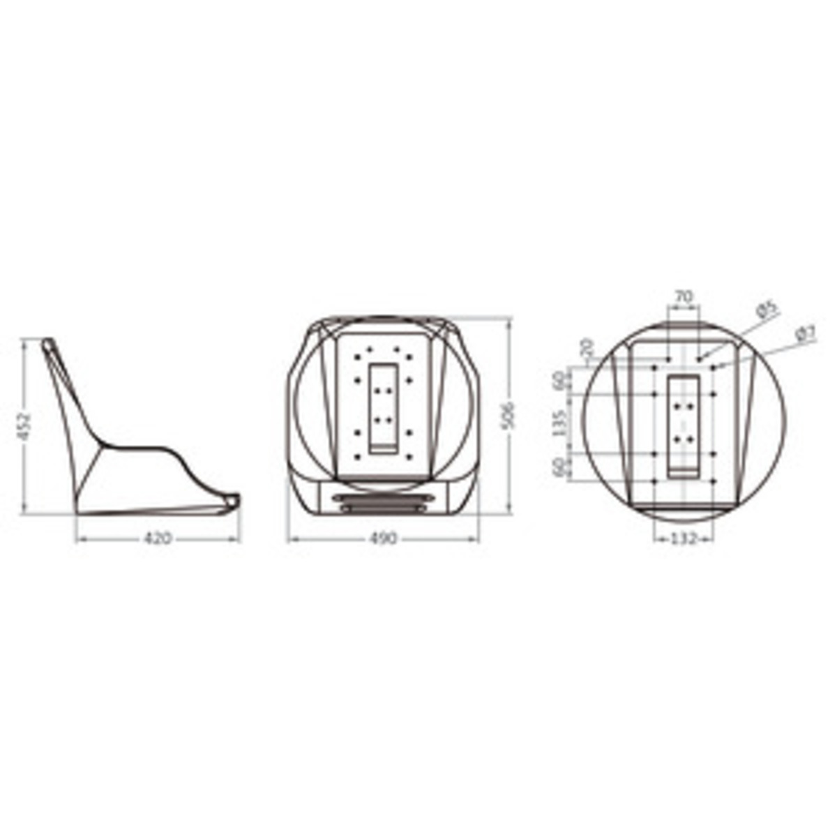 Osculati Seat Frame - Seat frame only for 48.690.00