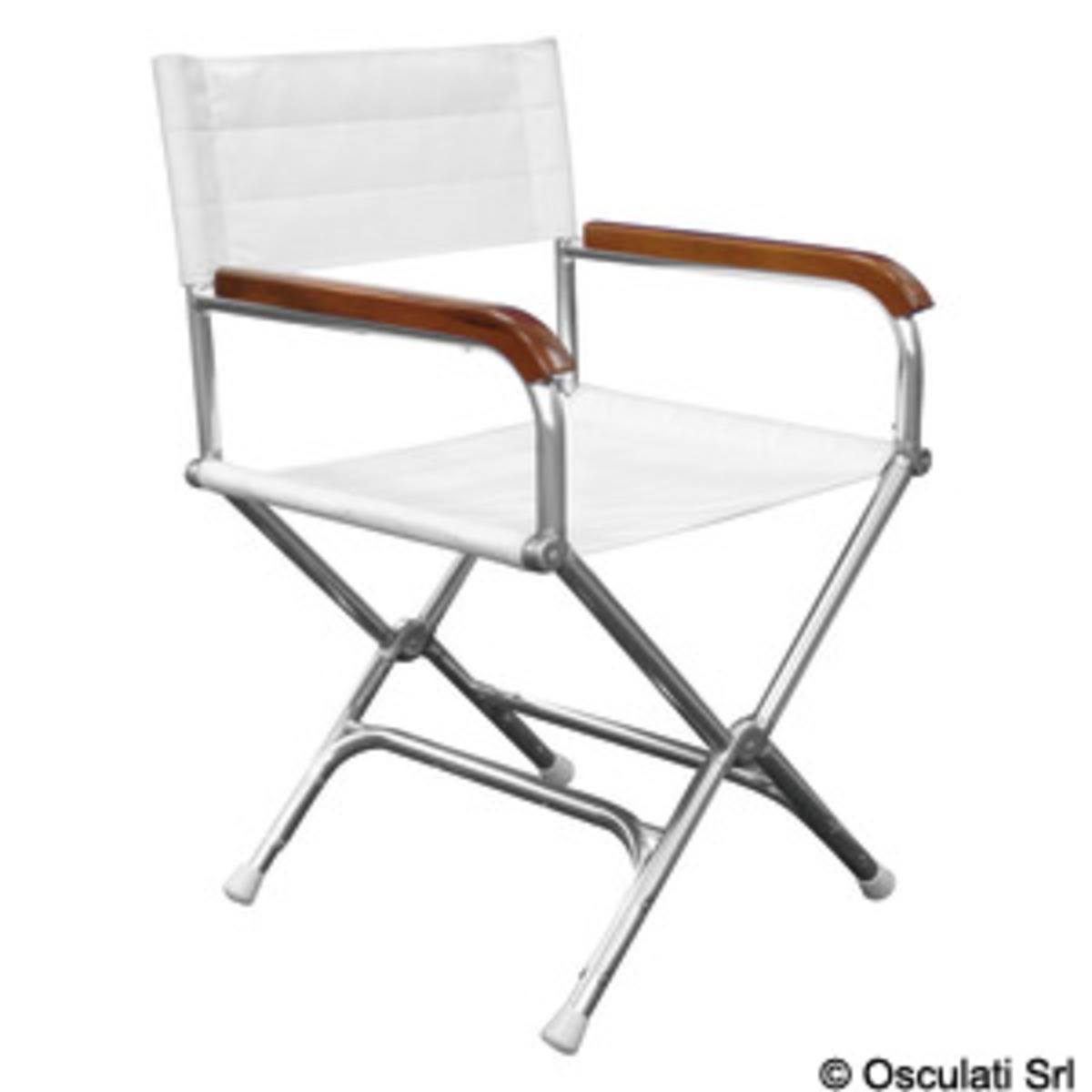 Osculati Anodized Aluminium Director&#39;s Folding Chair - Director folding chair white