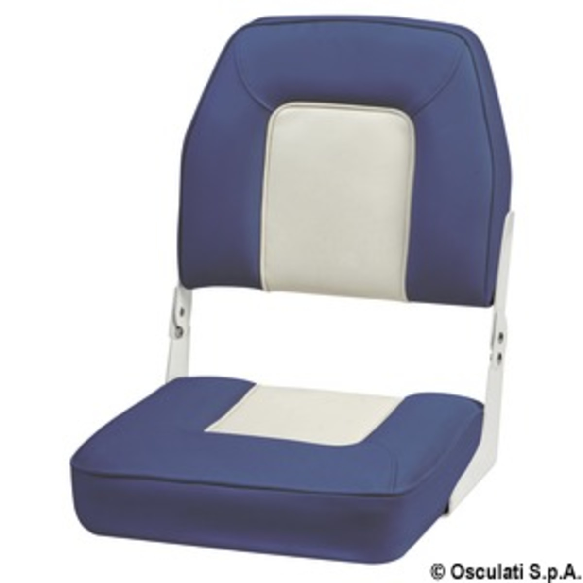 Osculati De Luxe Seat With Foldable Backrest - De Luxe seat w/foldable backrest white/blue