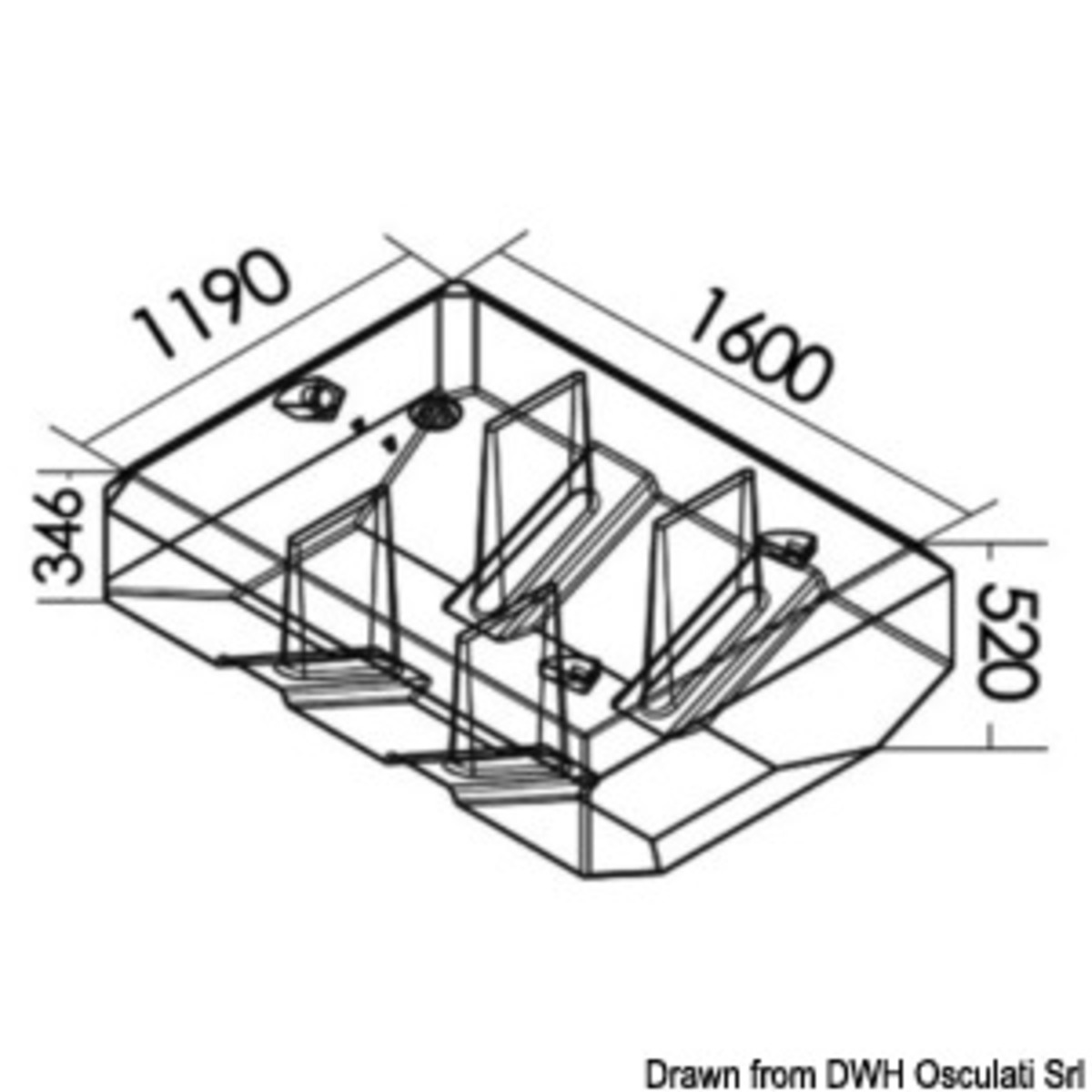 Réservoir de carburant Osculati - Réservoir de carburant 767 l