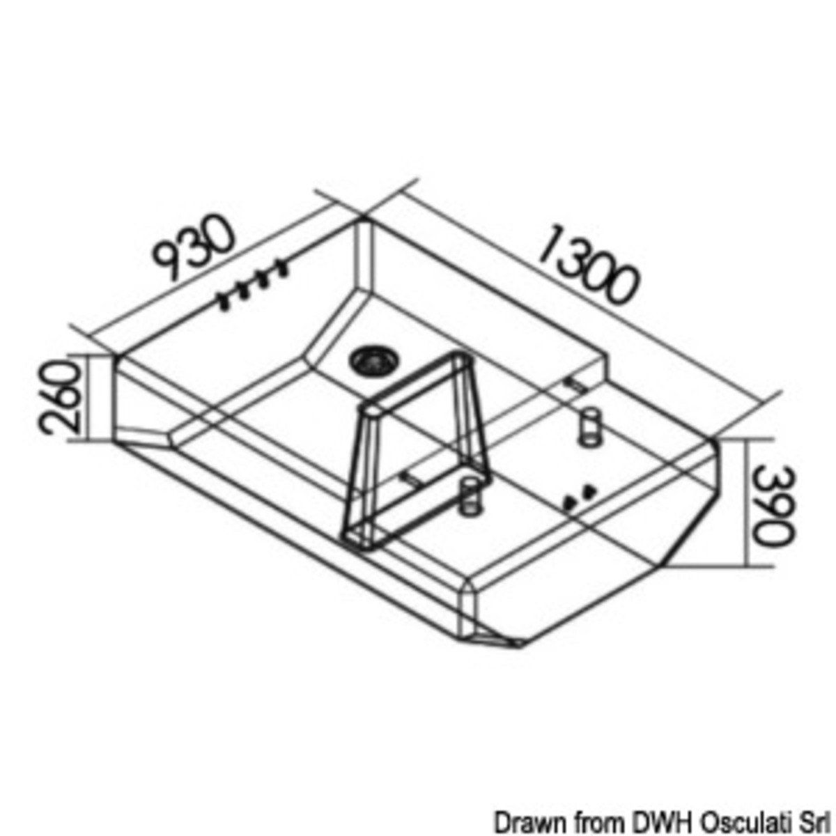 Osculati Fuel Tanks - Fuel tank 370 l