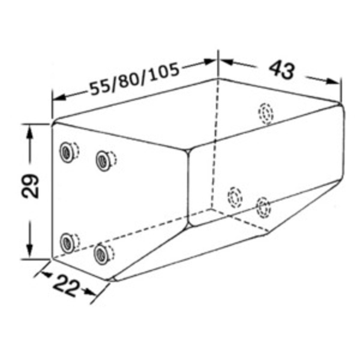 Réservoir en polyéthylène rigide Osculati pour eaux noires - Réservoir eaux noires 100 l