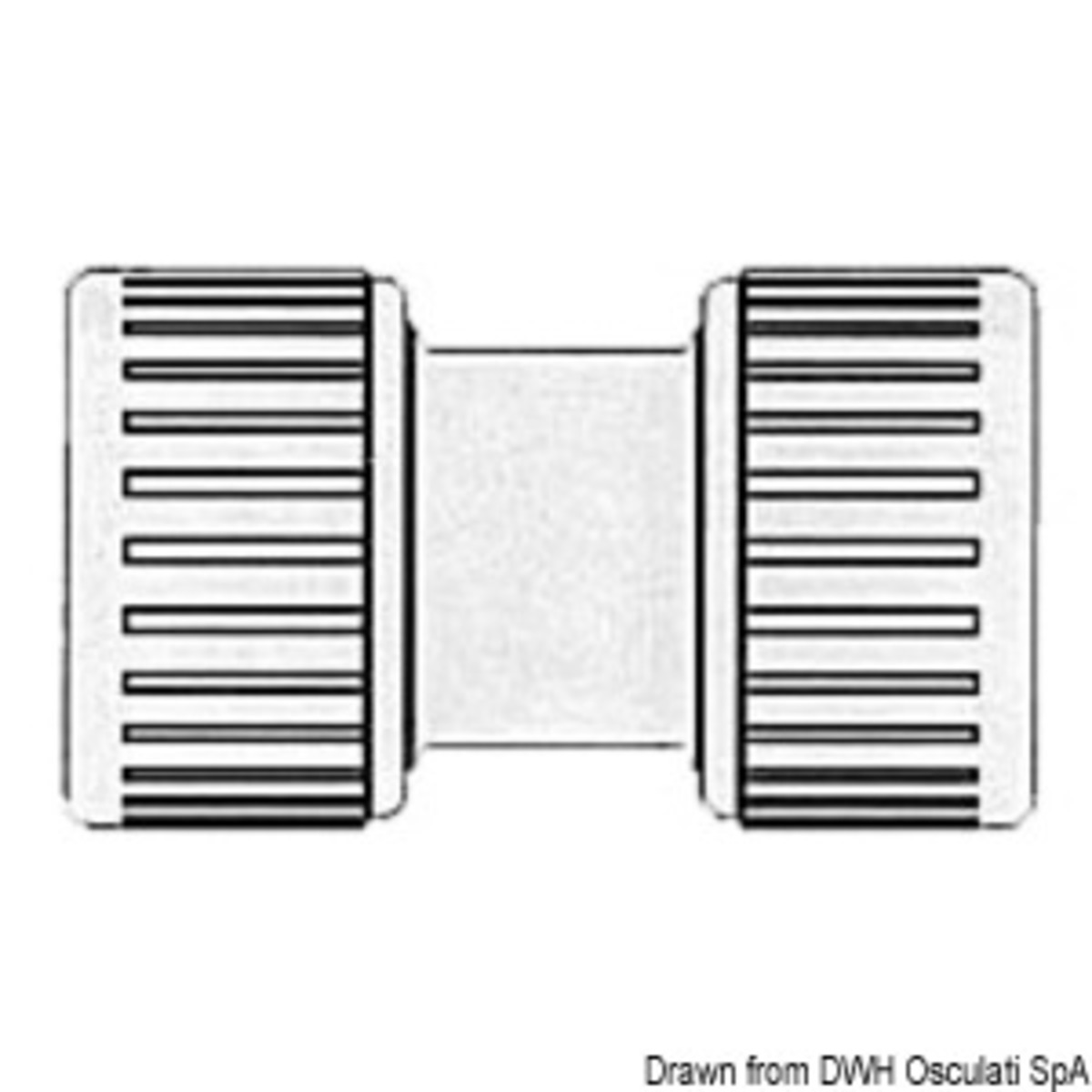 Système de raccords Osculati Hydrofix pour systèmes d'eau adapté à une température maximale de 70° - Manchon Hydrofix femelle/femelle 15 mm