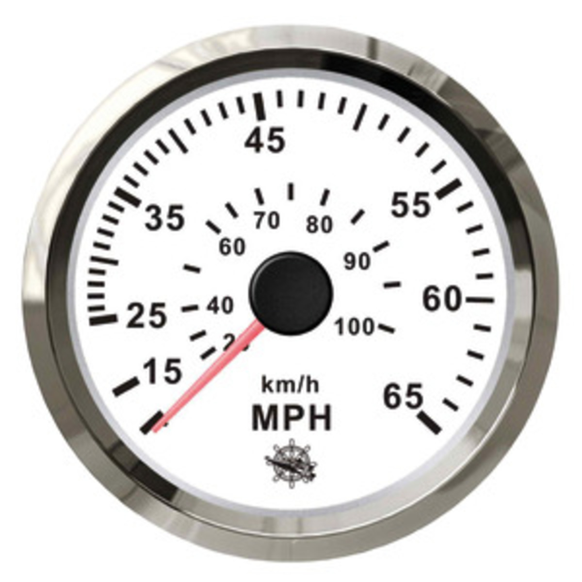 Osculati Speedometer With (water Pressure ) Pitot Tube - Pitot speedometer 0-65 MPH white/glossy