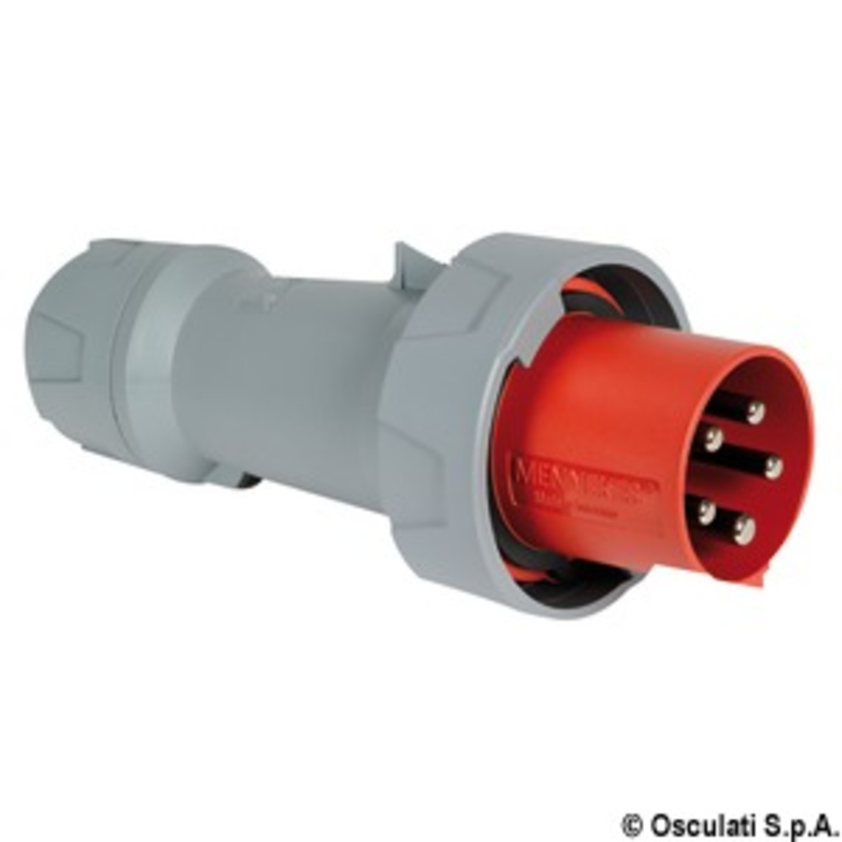 Osculati Standard Power Plug For Connection To The Dock - Ip67 - Power plug for deck connection, male 5-poles 63 A