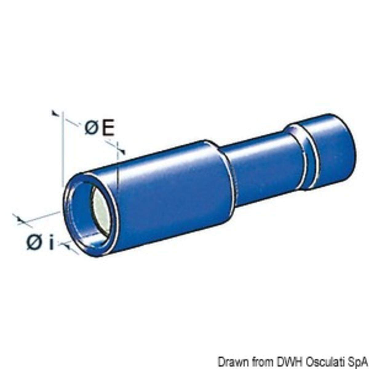 Osculati Cylindrical Terminalspre-insulated - Cylindrical female terminal 2.5-6 mm sq.