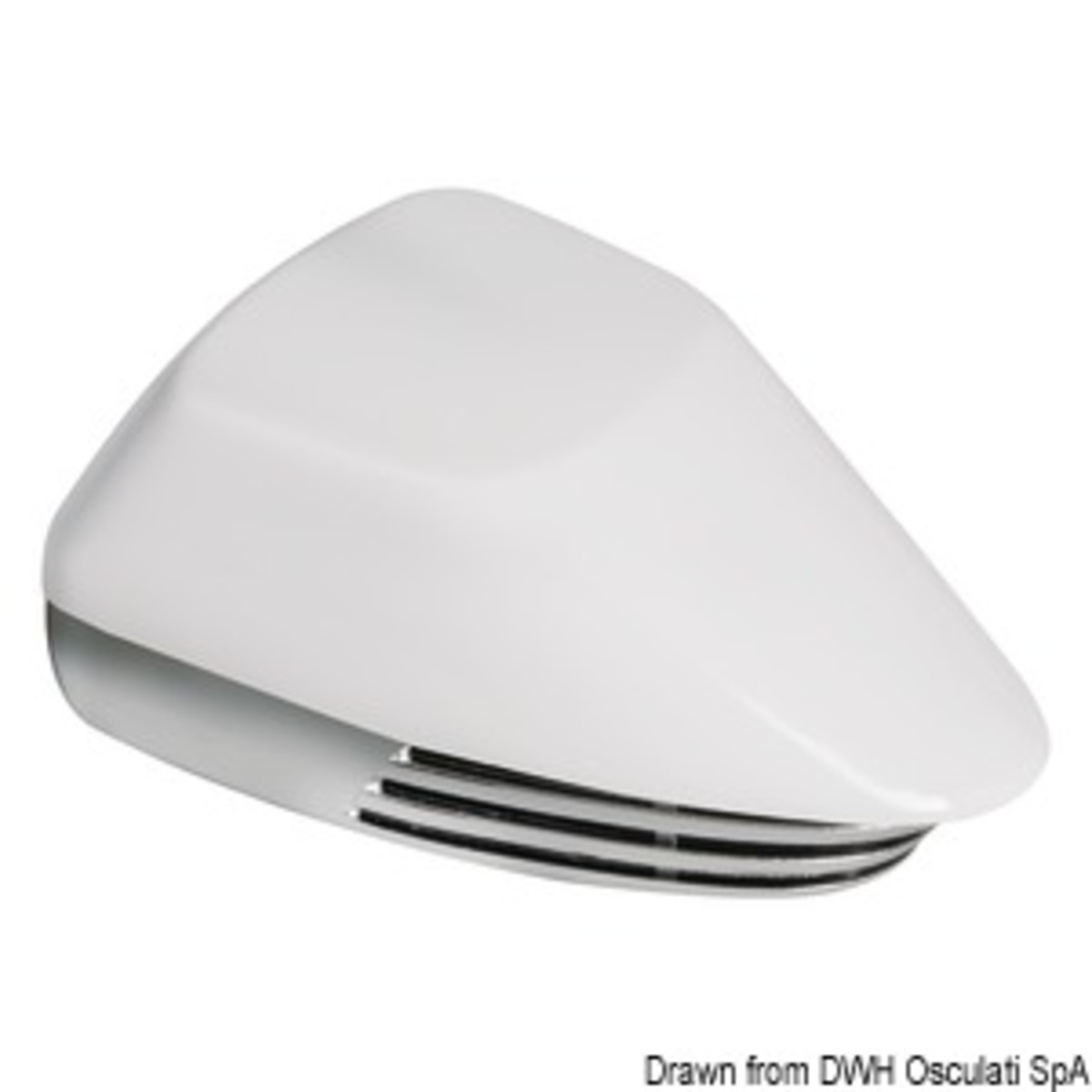 Osculati Aerodynamic Diaphragm Horn - Diaphragm horn white + chromed ABS 12 V