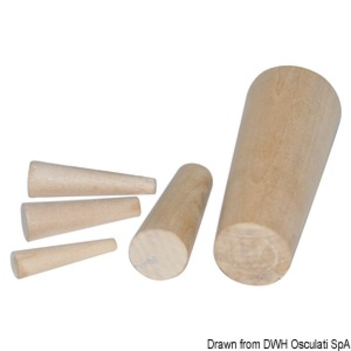 Osculati Emergency Plugs - Series of 10 emergency wooden plugs 8 to 38 mm