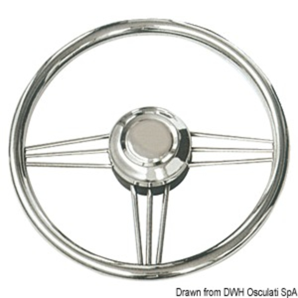 Osculati Mirror Polished Ss Steering Wheels - Polished SS steering wheel 350 mm