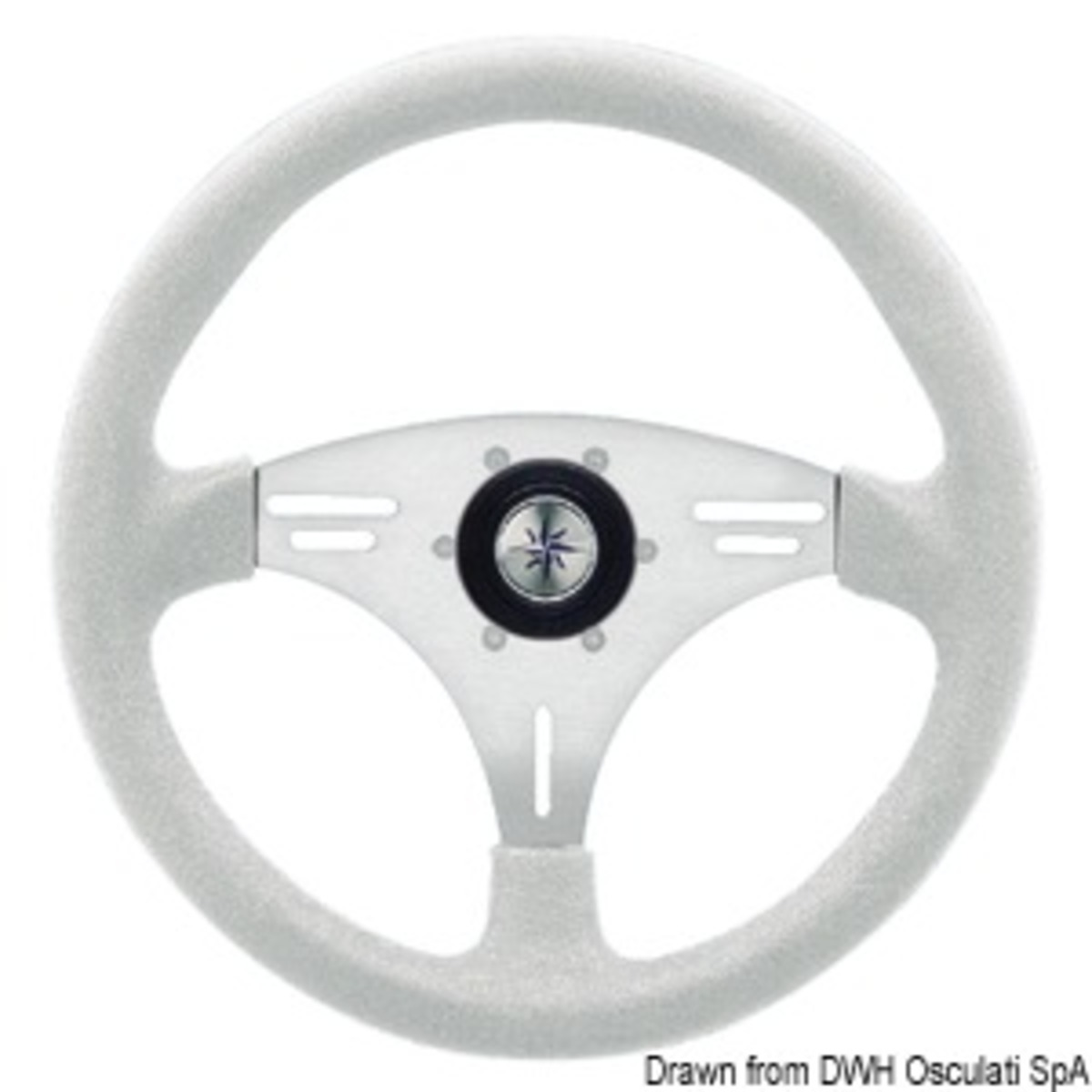 Osculati Manta Steering Wheels - MANTA steering wheel white/silver 355 mm