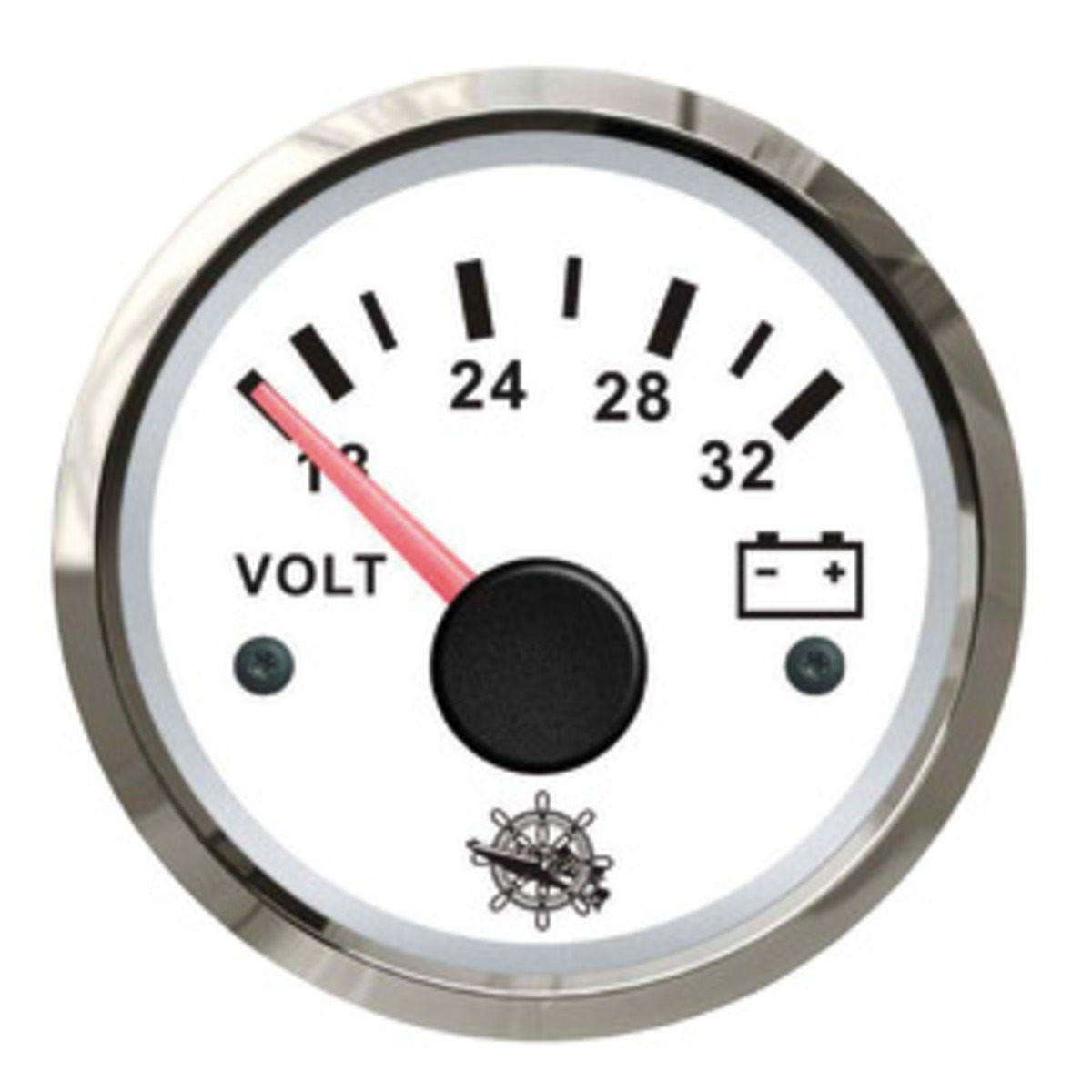 Ils ont embrassé le voltmètre - Voltmètre 18/32 V blanc/brillant