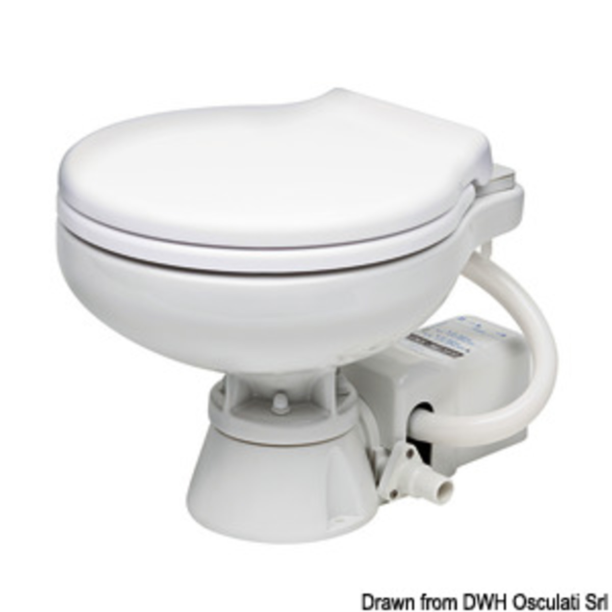 Osculati Electric Toilet Unit - Electric toilet w/white plastic seat